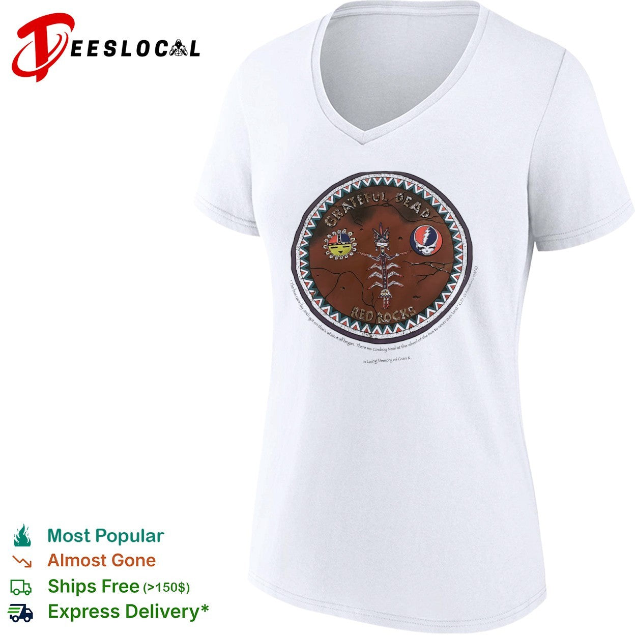 Vintage Grateful Dead Red Rocks Cowboy Neal shirt