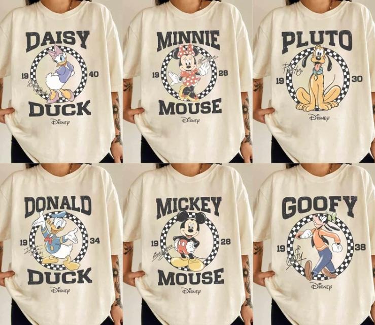 Vintage Magic Kingdom All Characters Checkered Signature Shirt, Retro #Miickeyyy and Friends Shirt, Magic Kingdom Family...