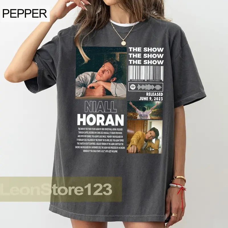 Vintage Niall Horan T-Shirt, The Show Tour 2024 T-Shirt, The Show Album 90s Tee Hoodie Sweatshirt | HappyPodTees.com