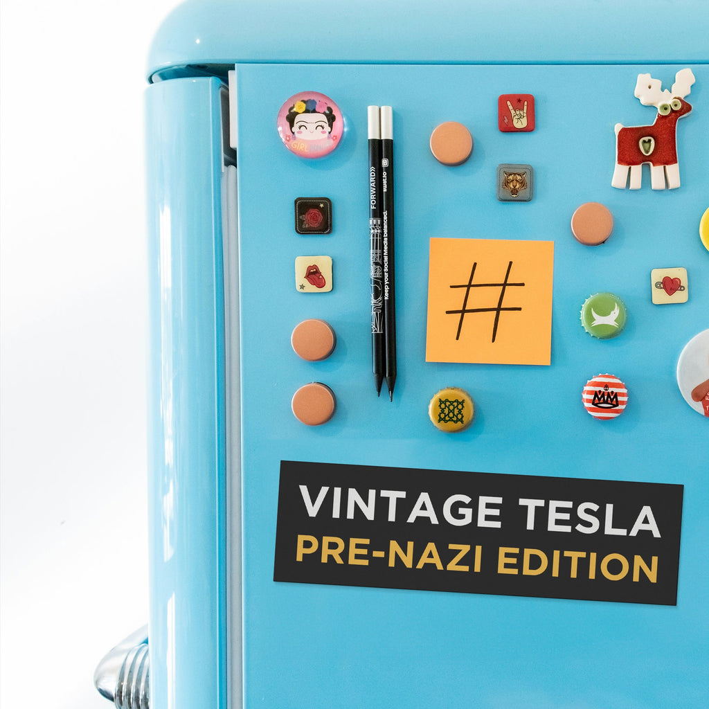 Vintage Tesla Pre Nazi Edition Car Magnet