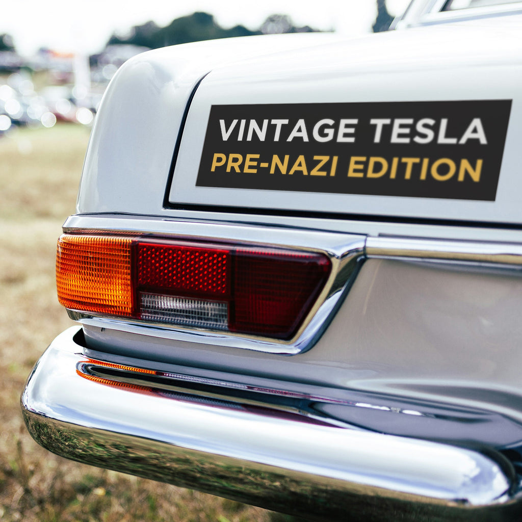 Vintage Tesla Pre Nazi Edition Car Magnet