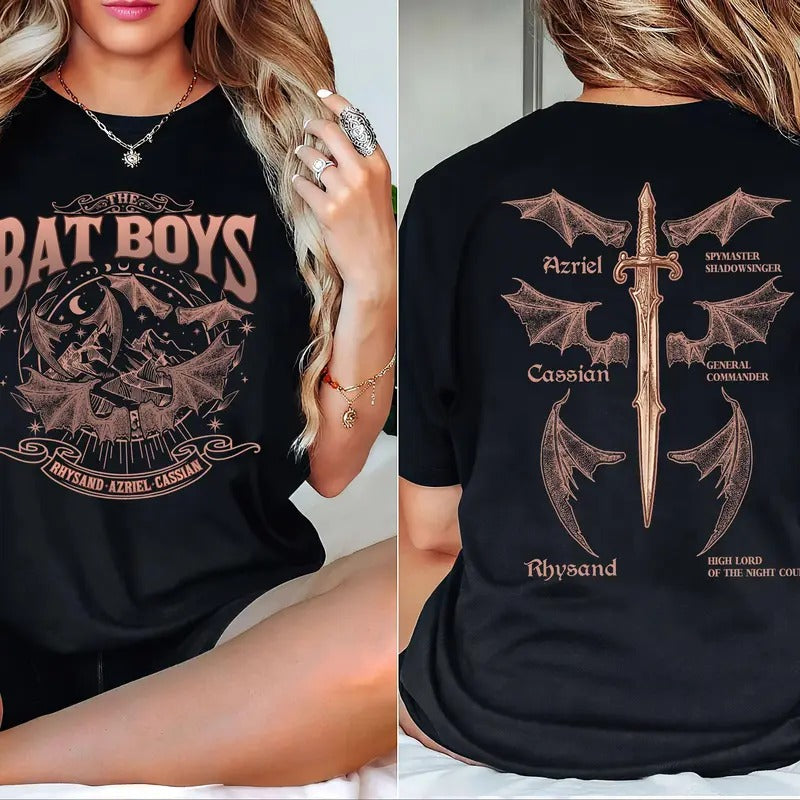 Vintage The Bat Boys Acotar Shirt, The Bat Boys  Shirt, The Night Court Shirt, Rhysand Cassian Azriel, Bookish Merch...