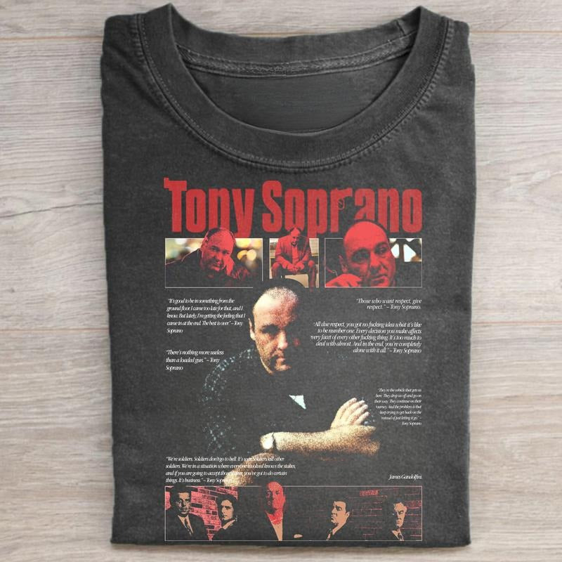 Vintage Tony Soprano Graphic Tee - The Sopranos Movie Shirt - Tony Soprano Quotes Tee -  Iconic Mafia Gang Shirt - James Gandolfini - Italian Mafia Shirt Menswear Top