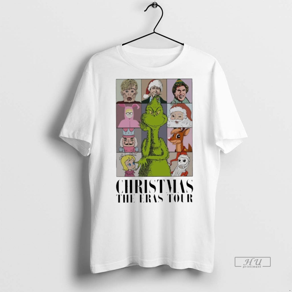 Viral Grinch Christmas The Eras Tour White Tee Shirt Sweater