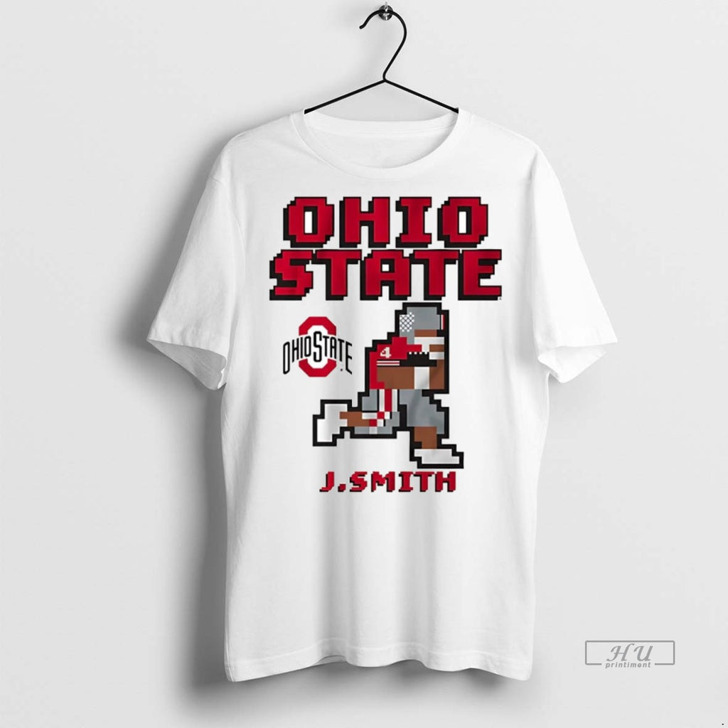 Viral Jeremiah Smith Pixel Running Ohio State Football Tee Shirt Sweater