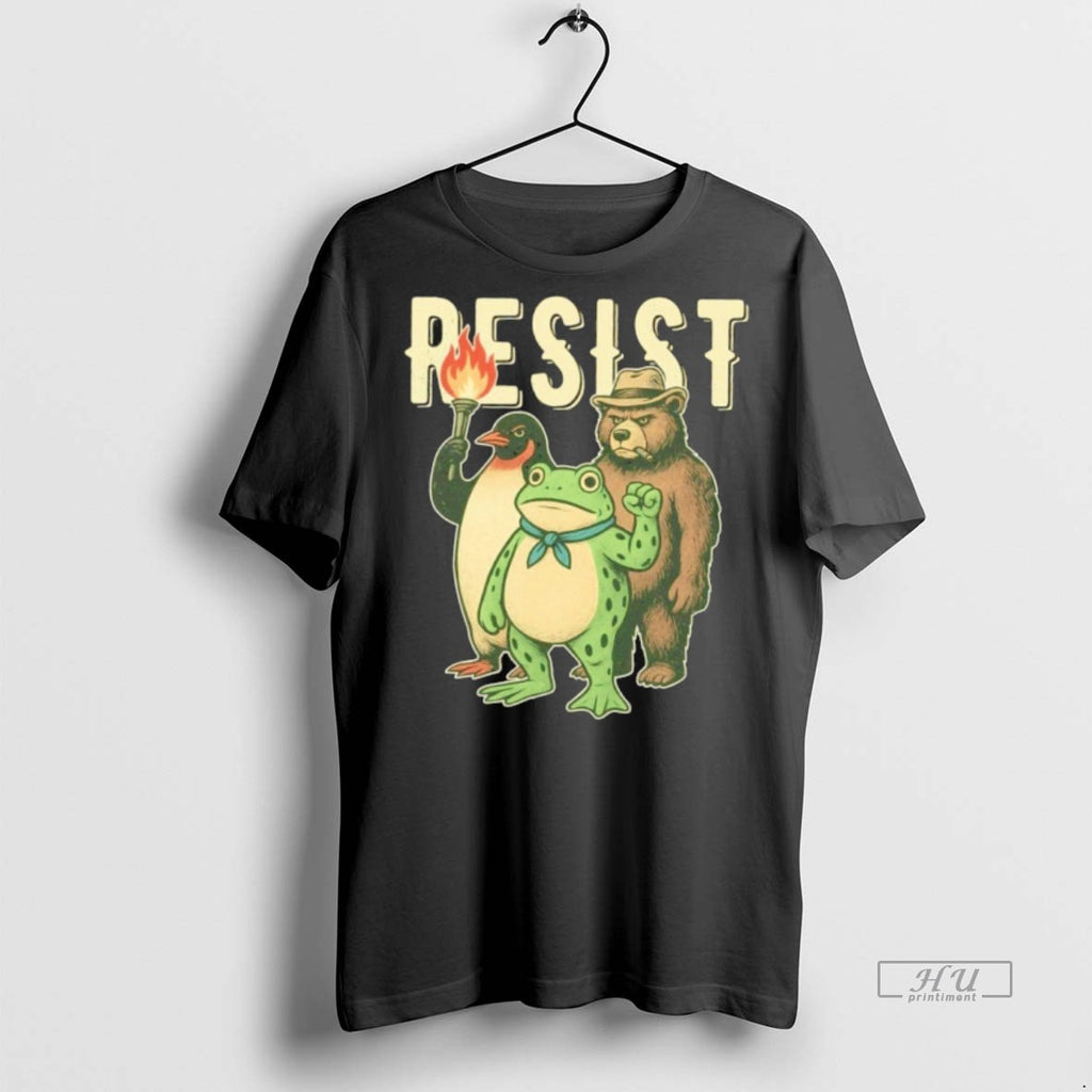 Viral Resist Penguin And Frog And Bear Tee Shirt Sweater