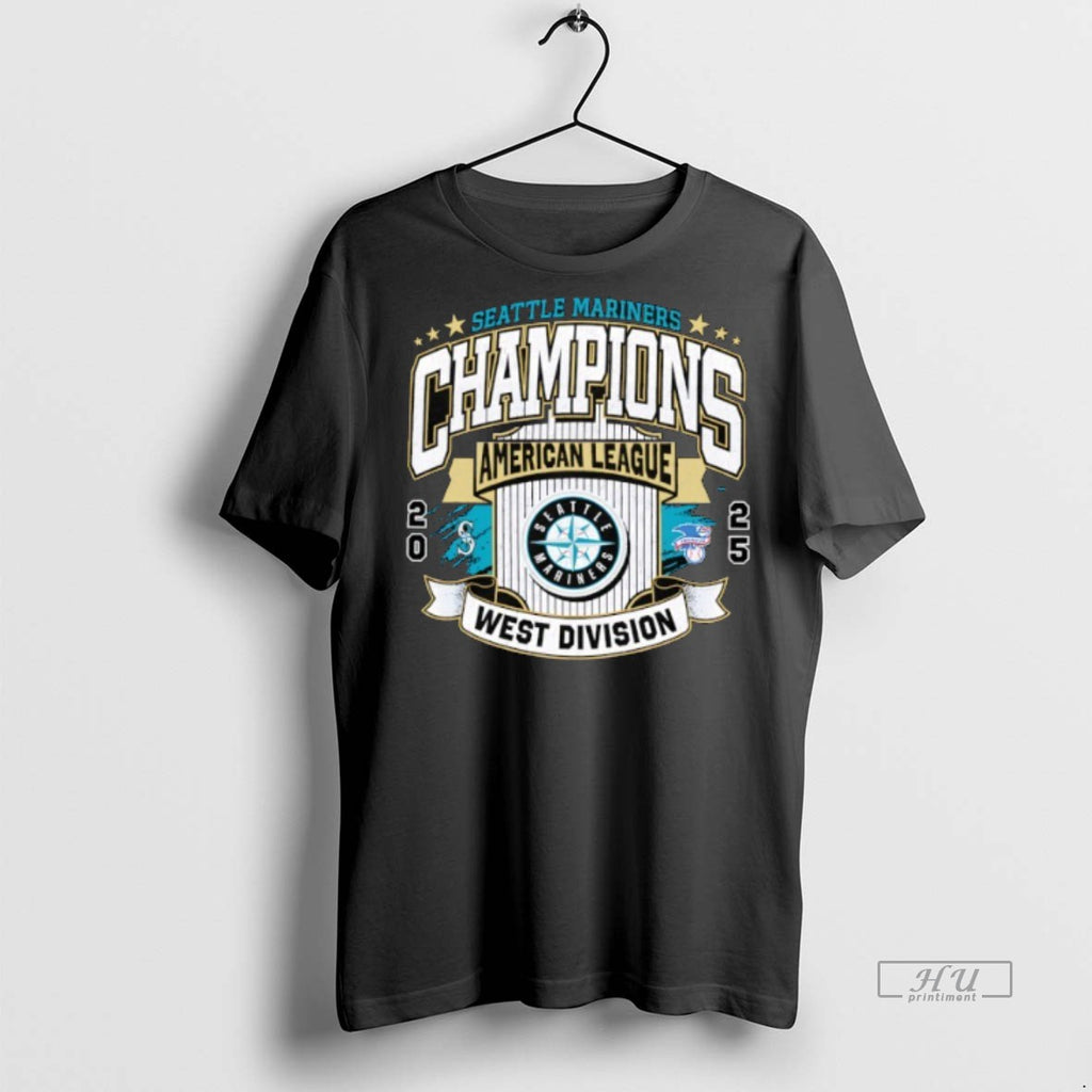 Viral Seattle Mariners 2025 Al West Division Champions Vintage Tee Shirt Sweater