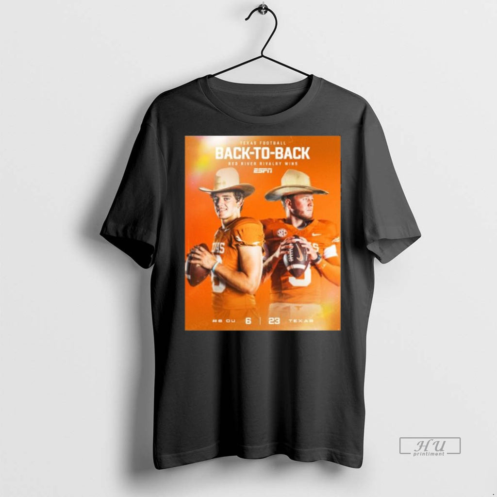 Viral Texas Football Back 2 Back Red River Rivalry Winners Beat Ou Tee Shirt Sweater