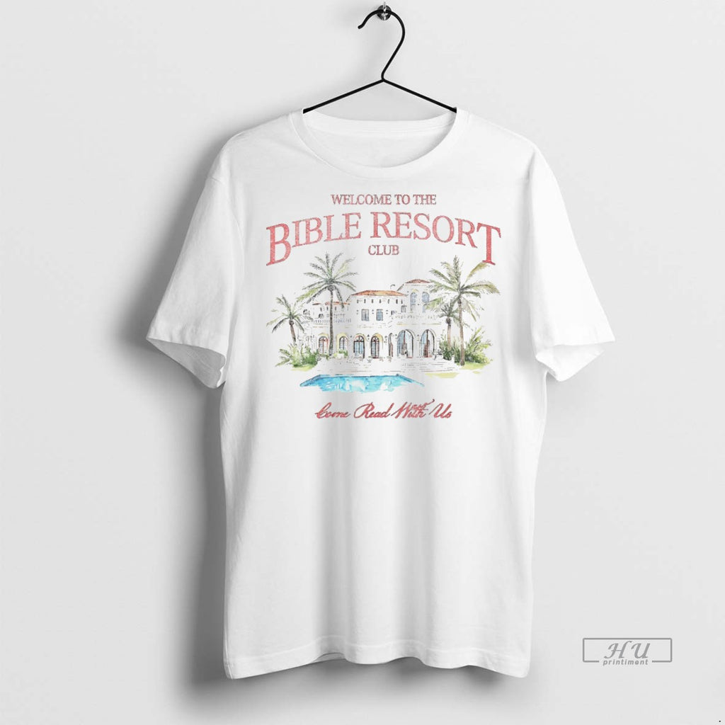 Viral Welcome To The Bible Resort Club White Tee Shirt Sweater