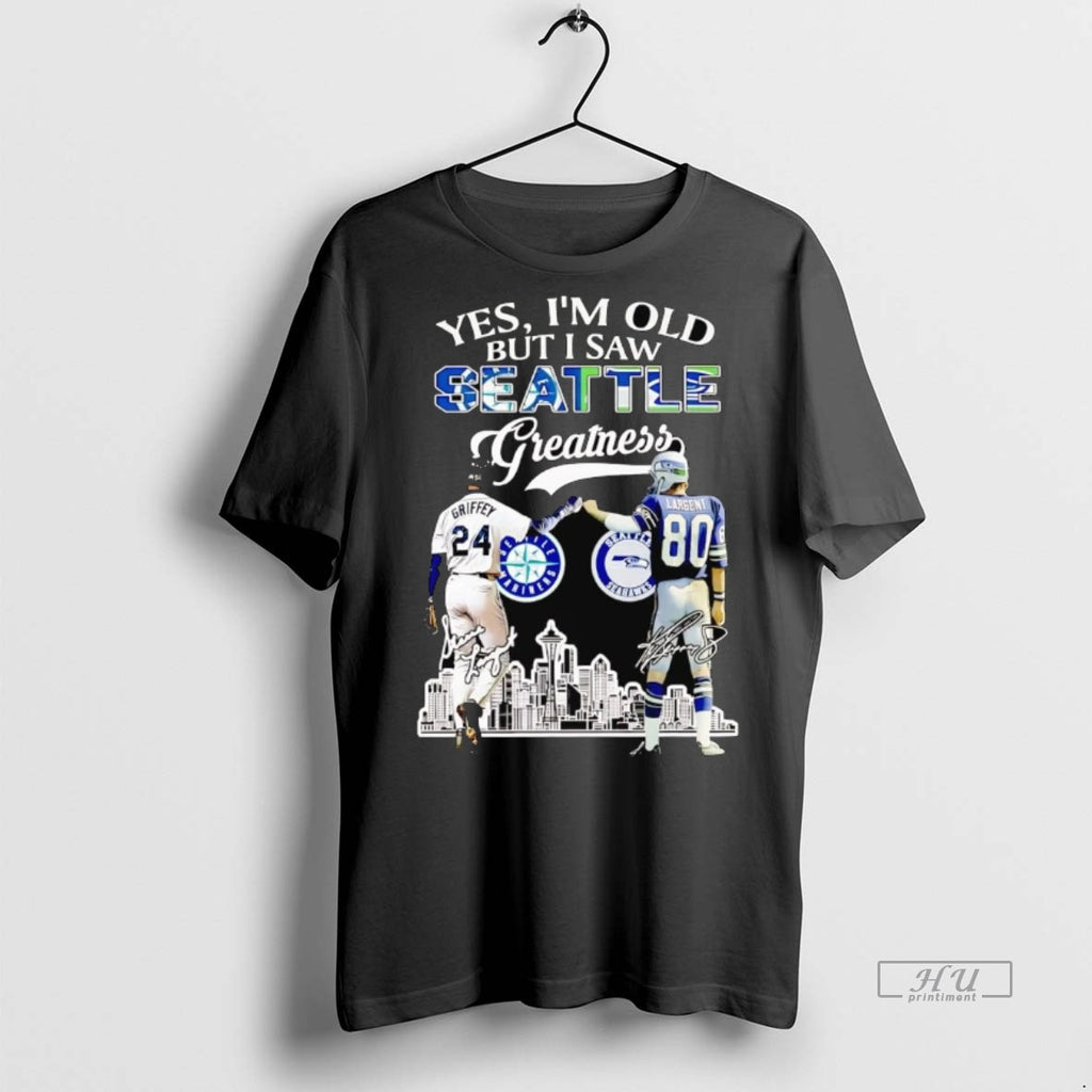 Viral Yes Im Old But I Saw Seattle Greatness Griffey And Largent Tee Shirt Sweater