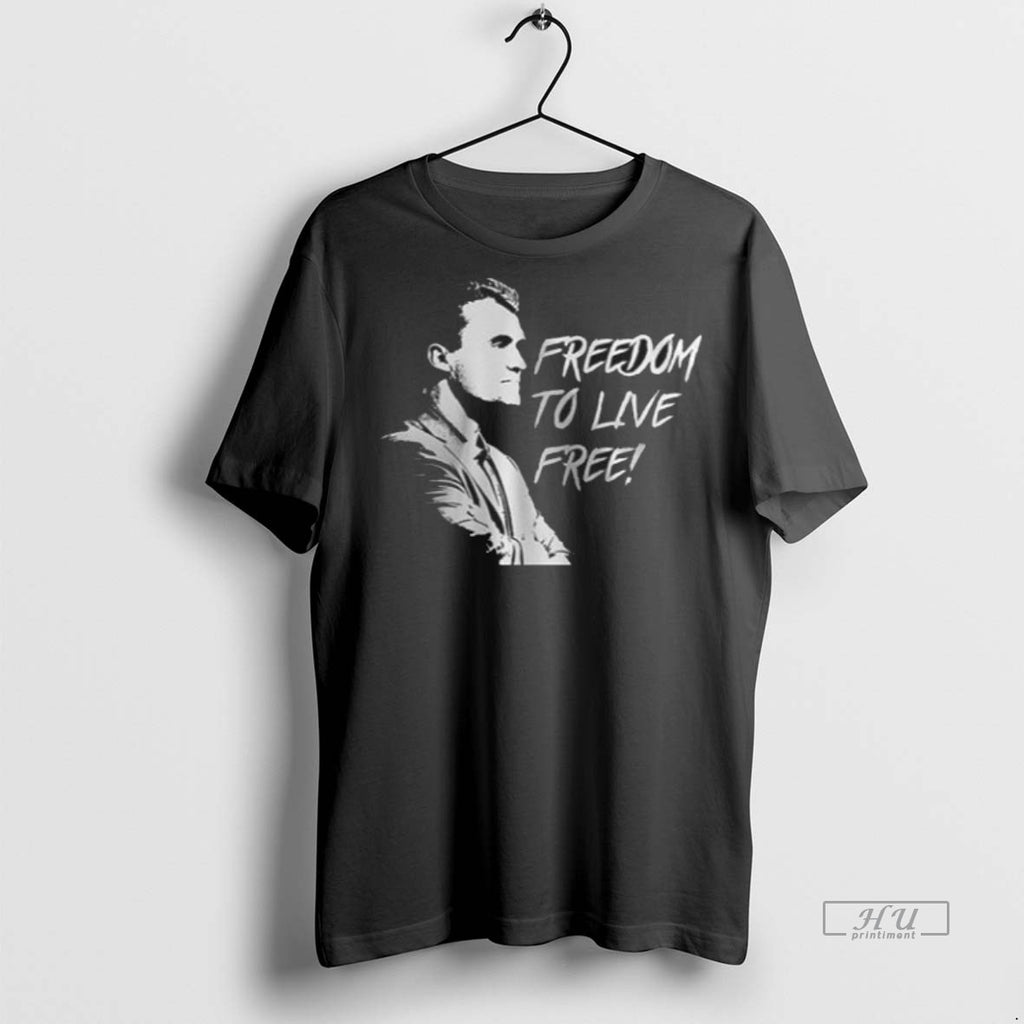 Viral Charlie Kirk Freedom To Live Free Black Men Tee Shirt Sweater