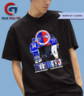 Vladimir Guerrero Jr. Toronto Blue Jays fist bump Auston Matthews Toronto Maple Leafs skyline signature shirt