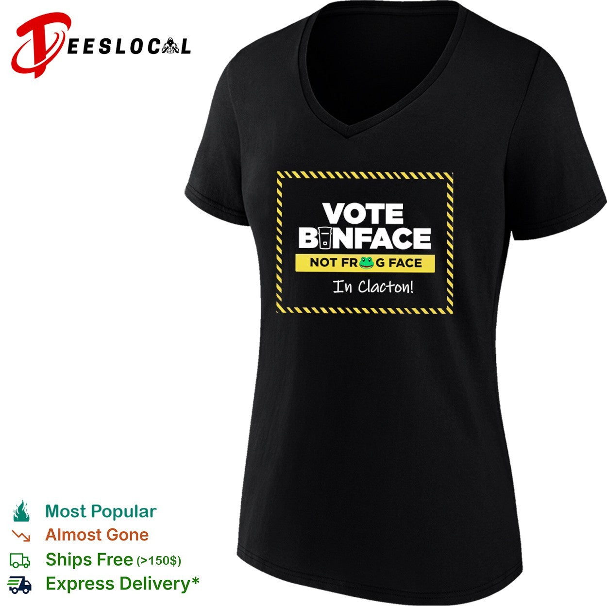Vote Binface Not Frog Face in Clacton UK Politics shirt