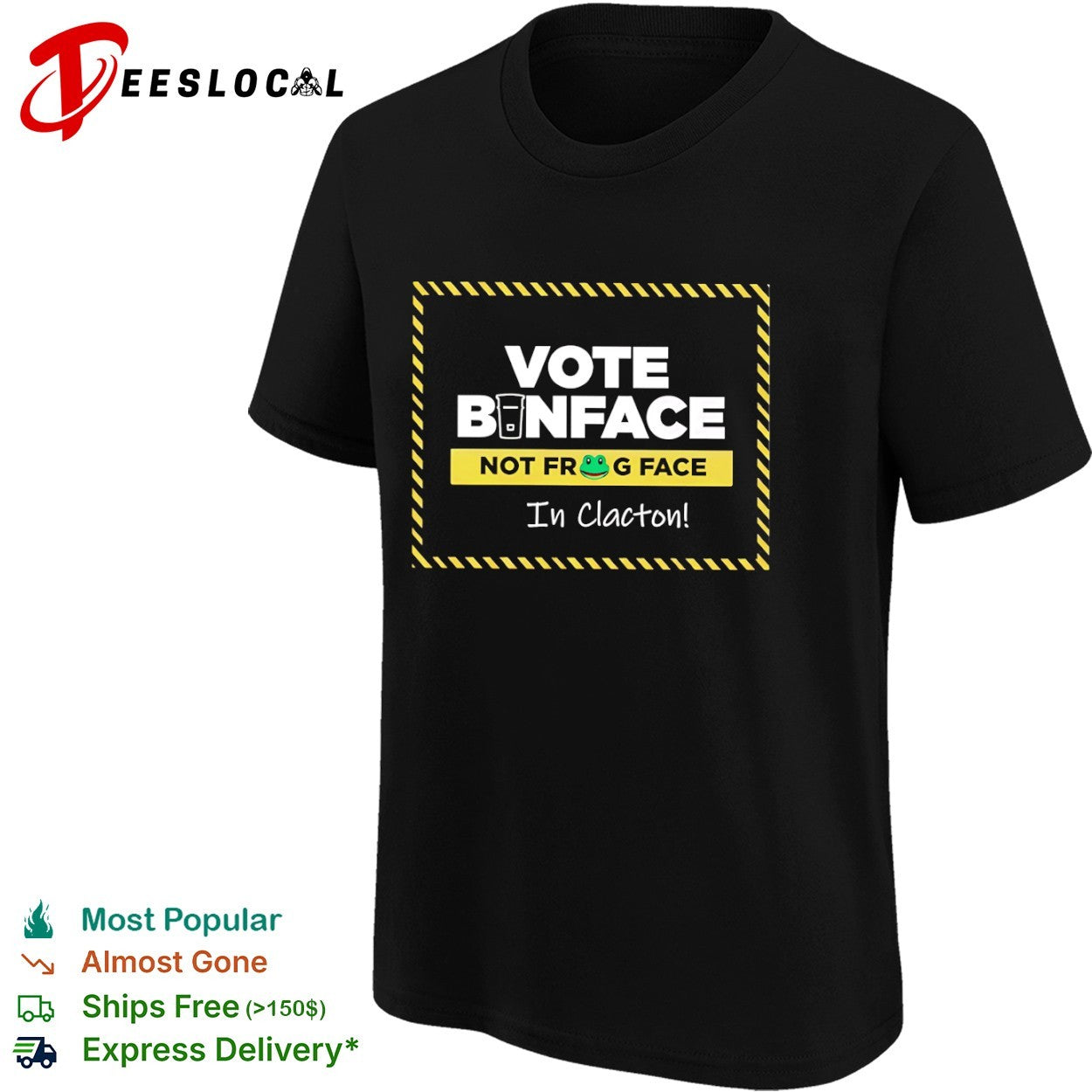 Vote Binface Not Frog Face in Clacton UK Politics shirt