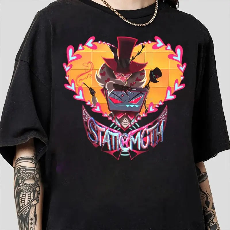 Vox T-Shirt, Hazbin Hotel Characters, Hazbin Hotel T-Shirt, Hazbin Hotel Cartoon , Birthday Gift for fan, Helluva Boss-1...