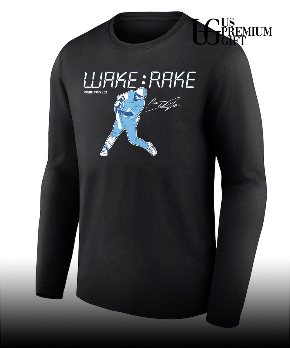 Wake and Rake Carter Jensen Kansas City Royals baseball signature shirt