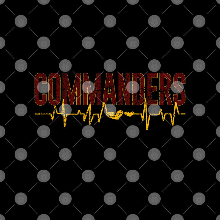 Washington Commanders Heart Beat T Shirt
