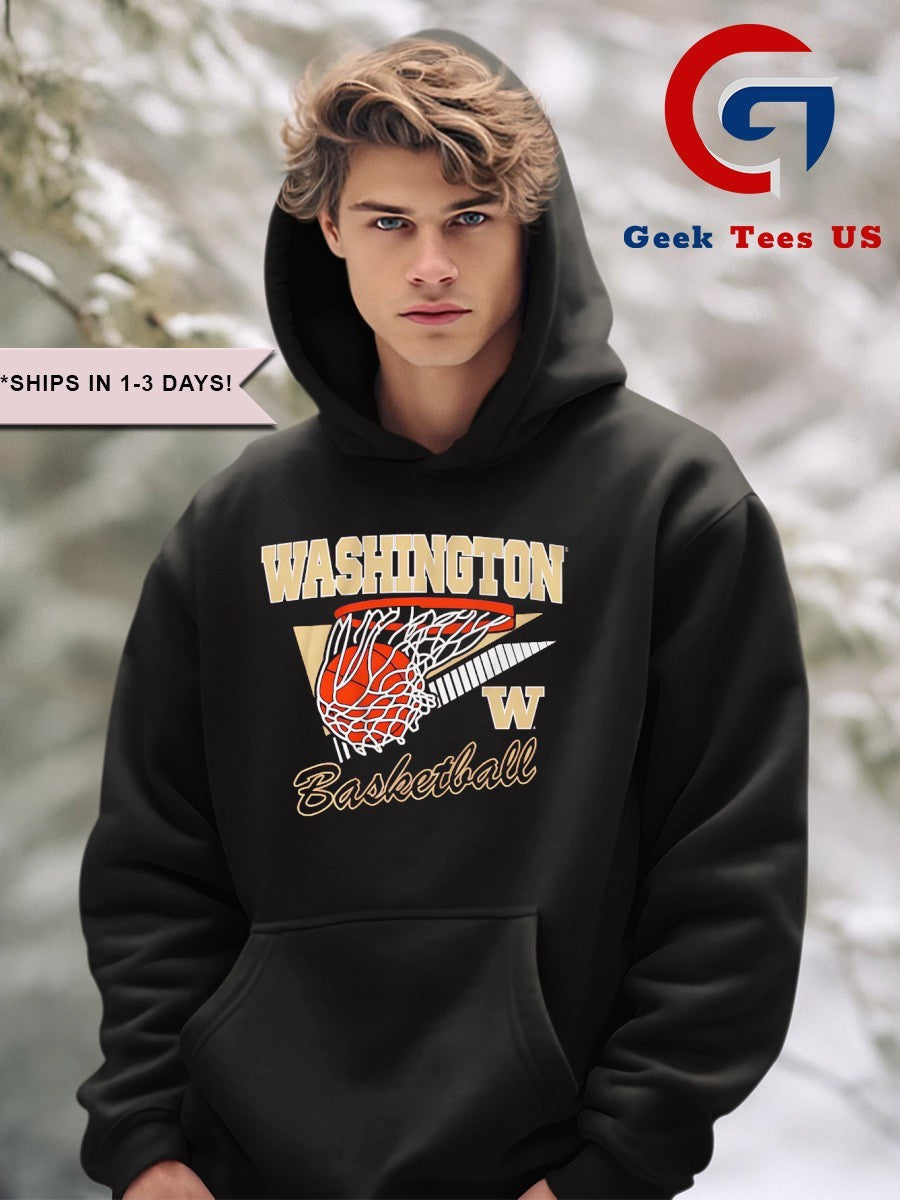 Washington Huskies basketball retro swish shirt