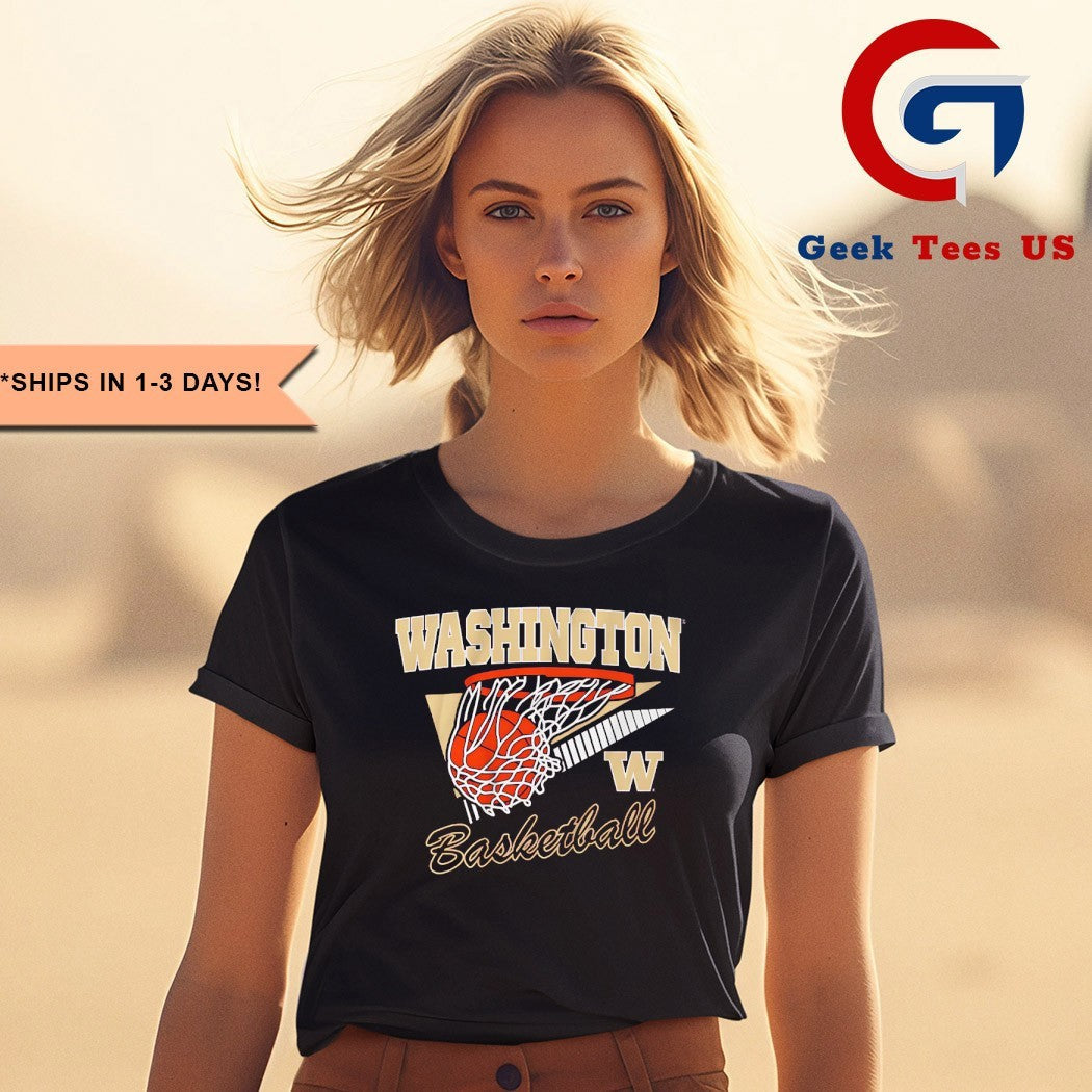 Washington Huskies basketball retro swish shirt