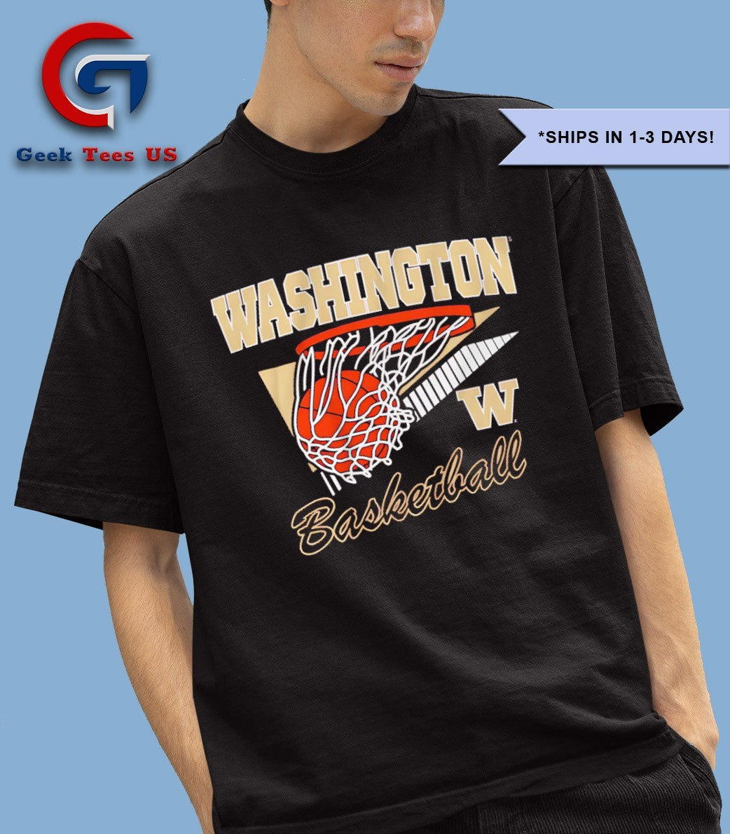 Washington Huskies basketball retro swish shirt