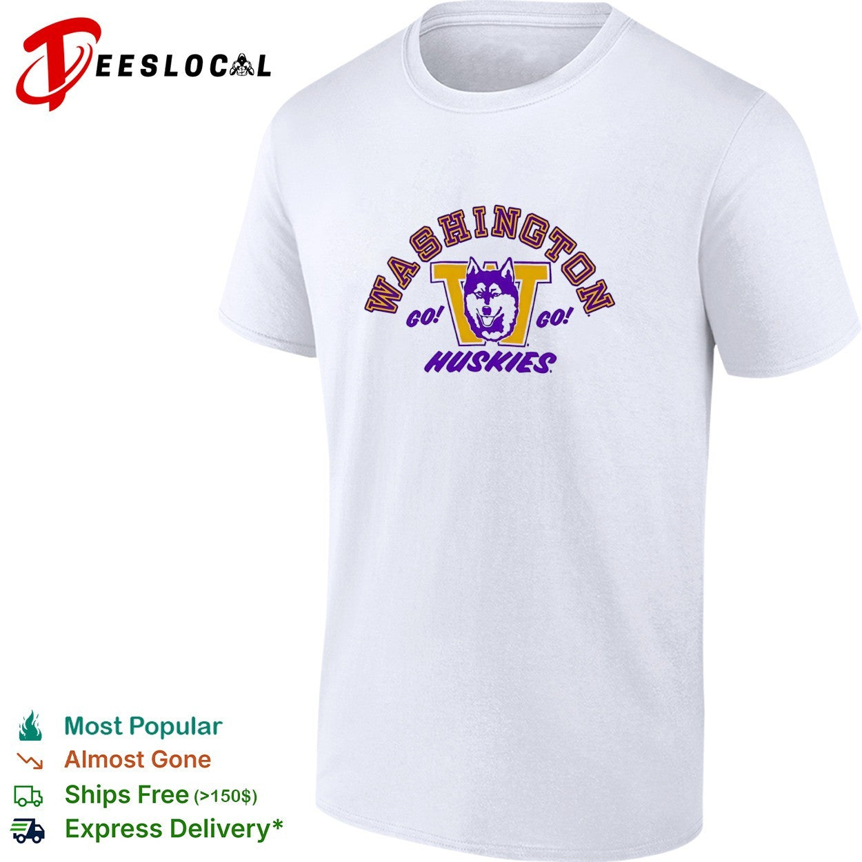 Washington Huskies go go mascot shirt