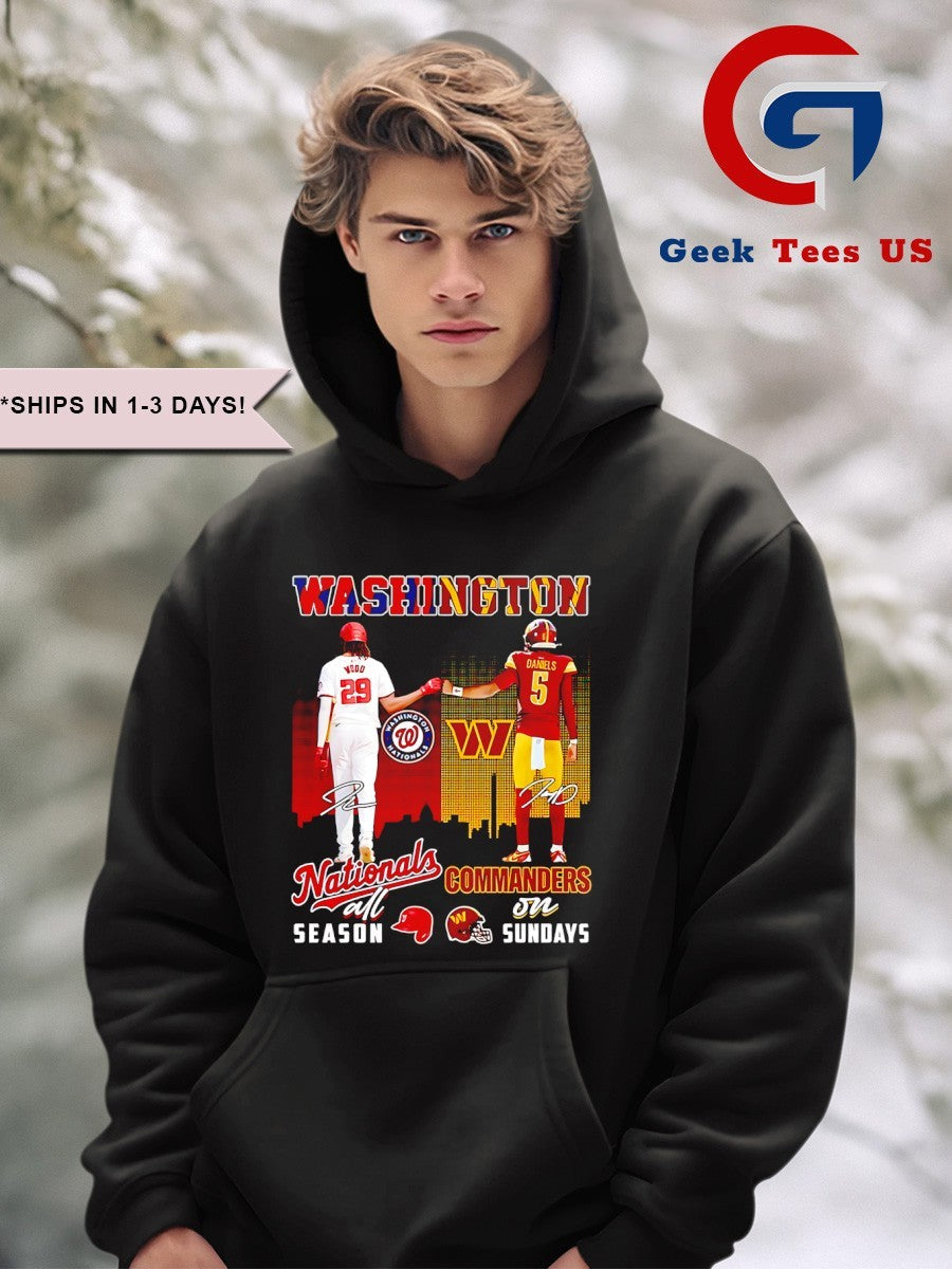 Washington Nationals All Season x Washington Commanders On Sundays signature shirt