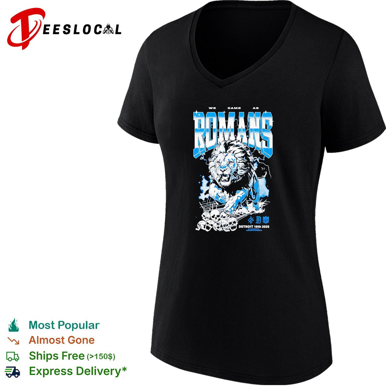 We Came As Romans Detroit lion skulls shirt
