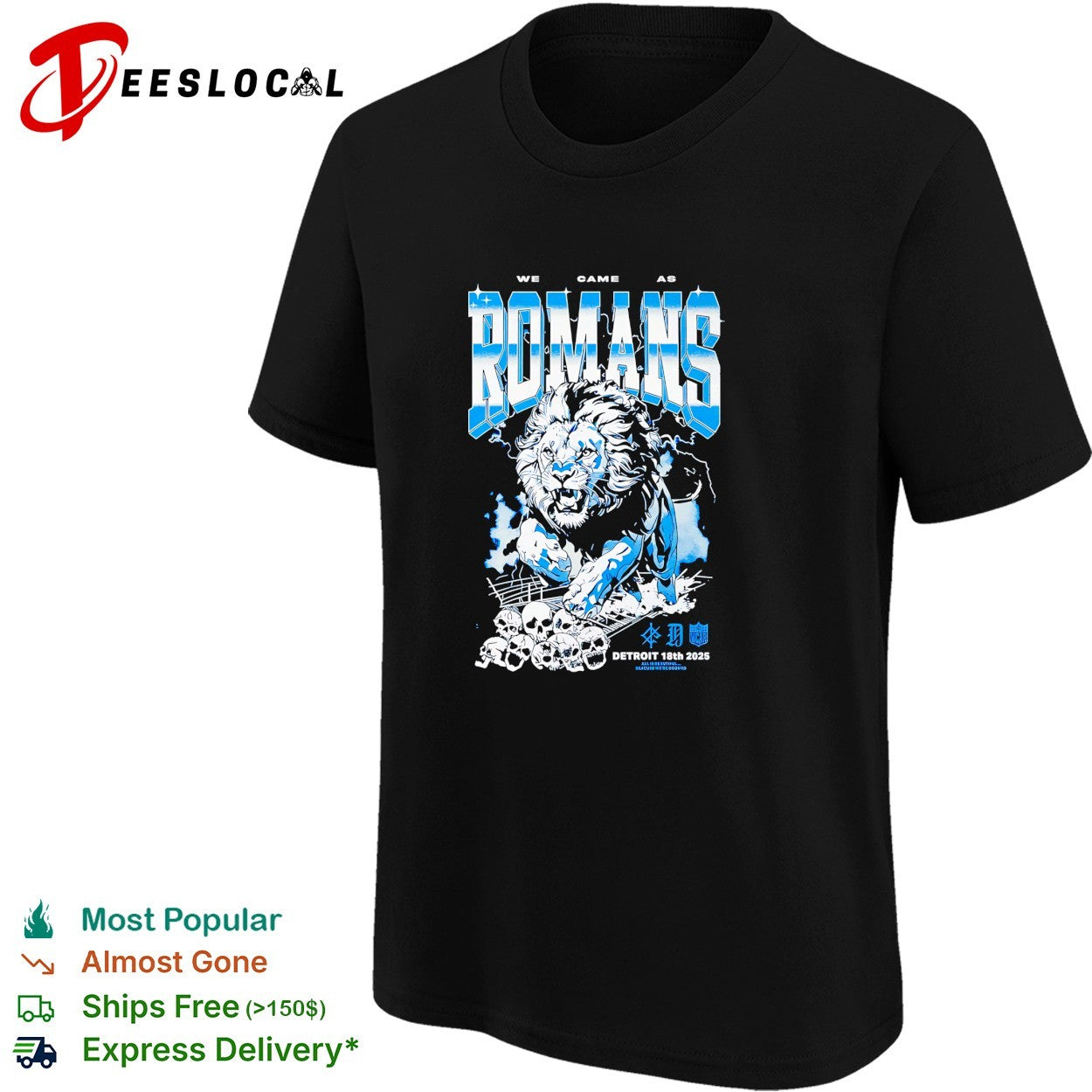 We Came As Romans Detroit lion skulls shirt