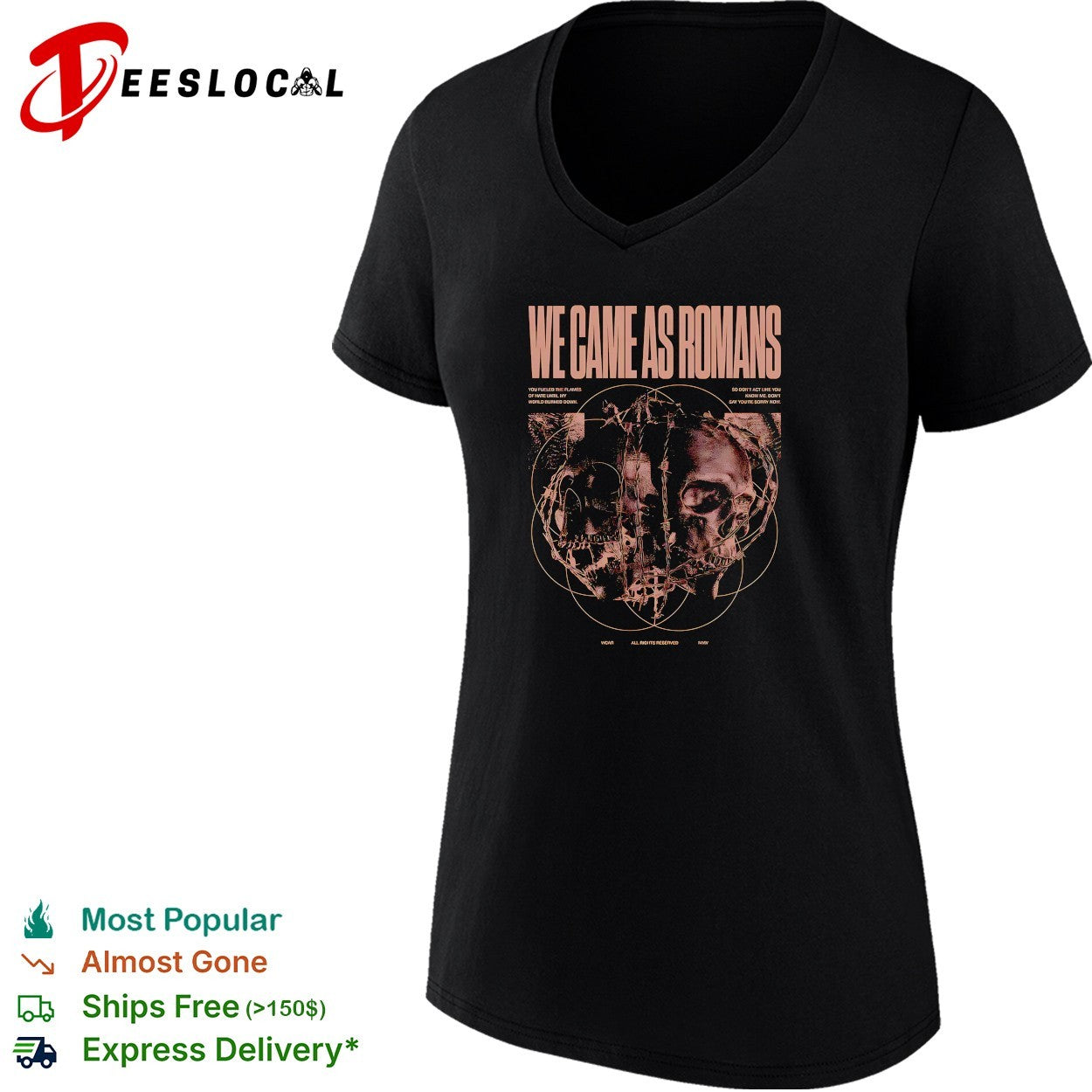 We Came As Romans skulls barbed wire poster shirt