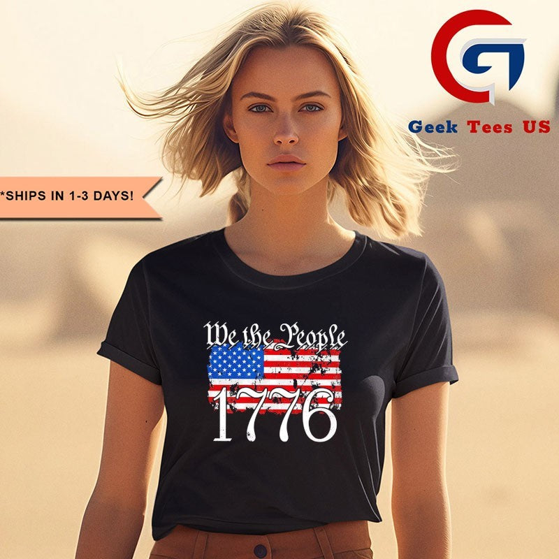 We The People 1776 USA flag shirt