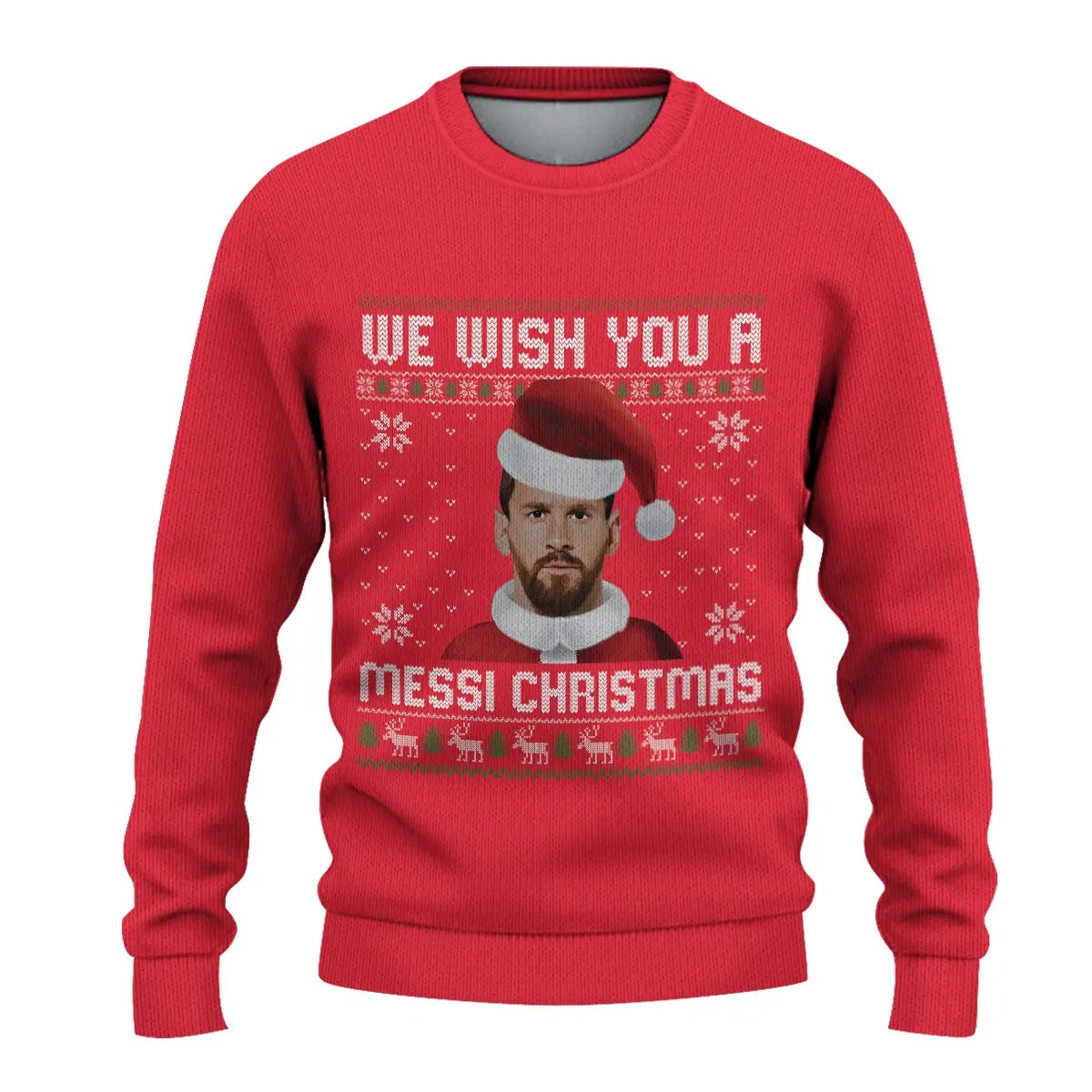 We Wish You A Messi Ugly Christmas Sweater