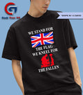 We stand for the flag we kneel for the fallen UK flag shirt