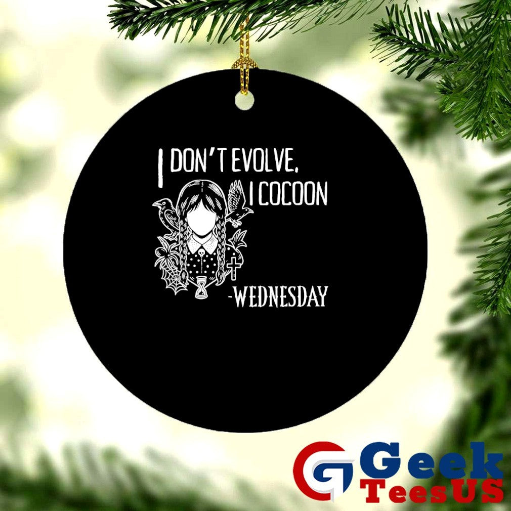 Wednesday Addams I don’t evolve I cocoon gothic Halloween 2025 shirt