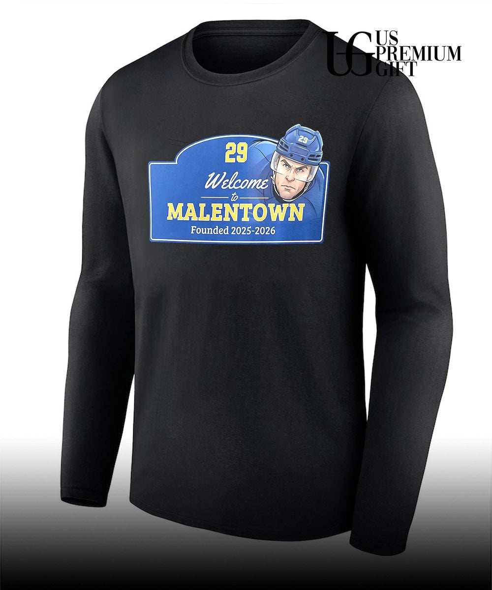 Welcome to Malentown Founded Alex Lyon Buffalo Sabres NHL 2025-2026 shirt