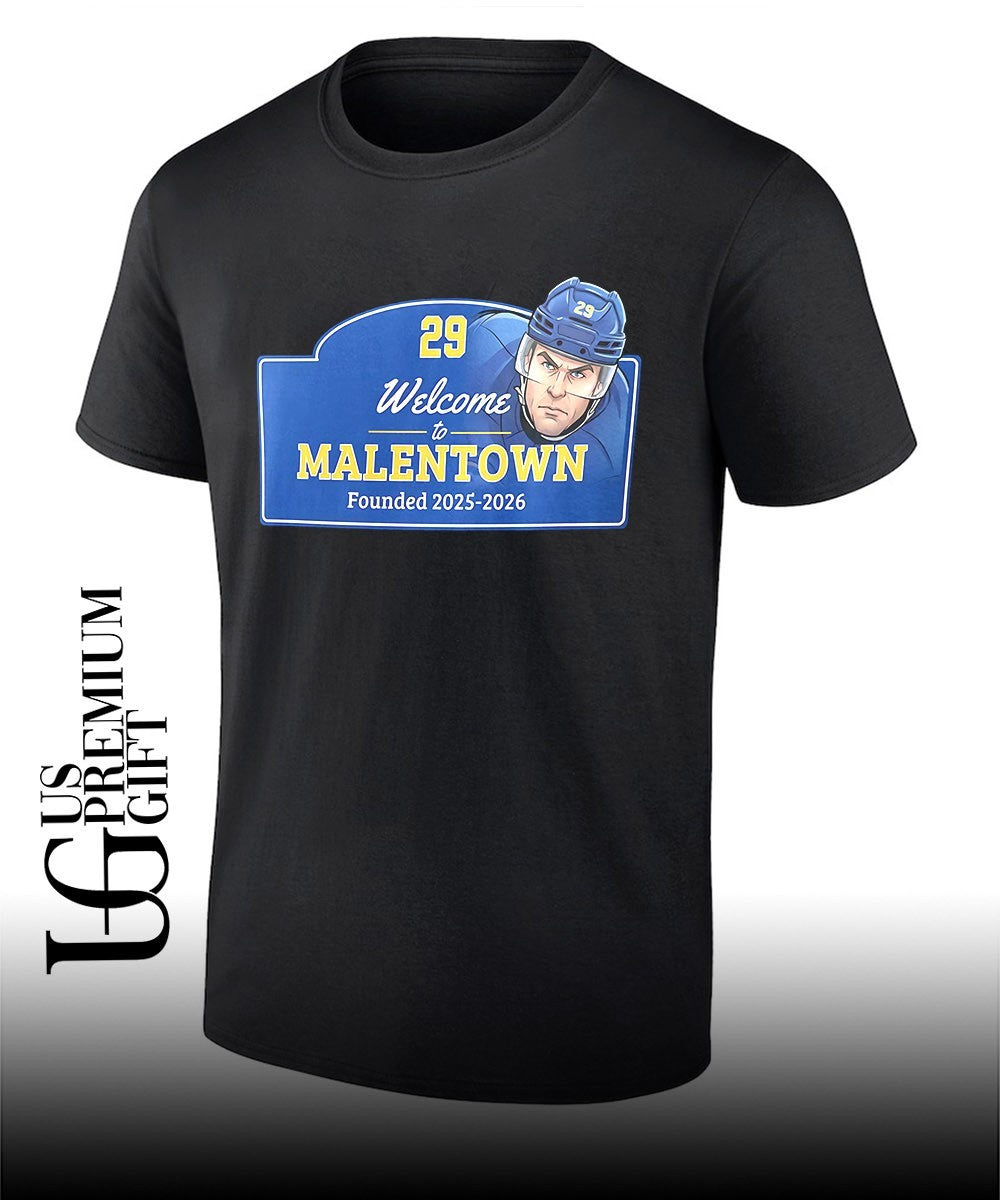 Welcome to Malentown Founded Alex Lyon Buffalo Sabres NHL 2025-2026 shirt