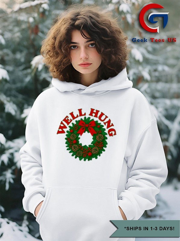 Well Hung Christmas wreath shirt