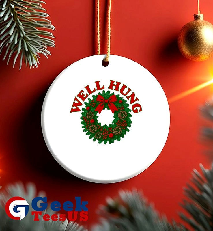 Well Hung Christmas wreath shirt