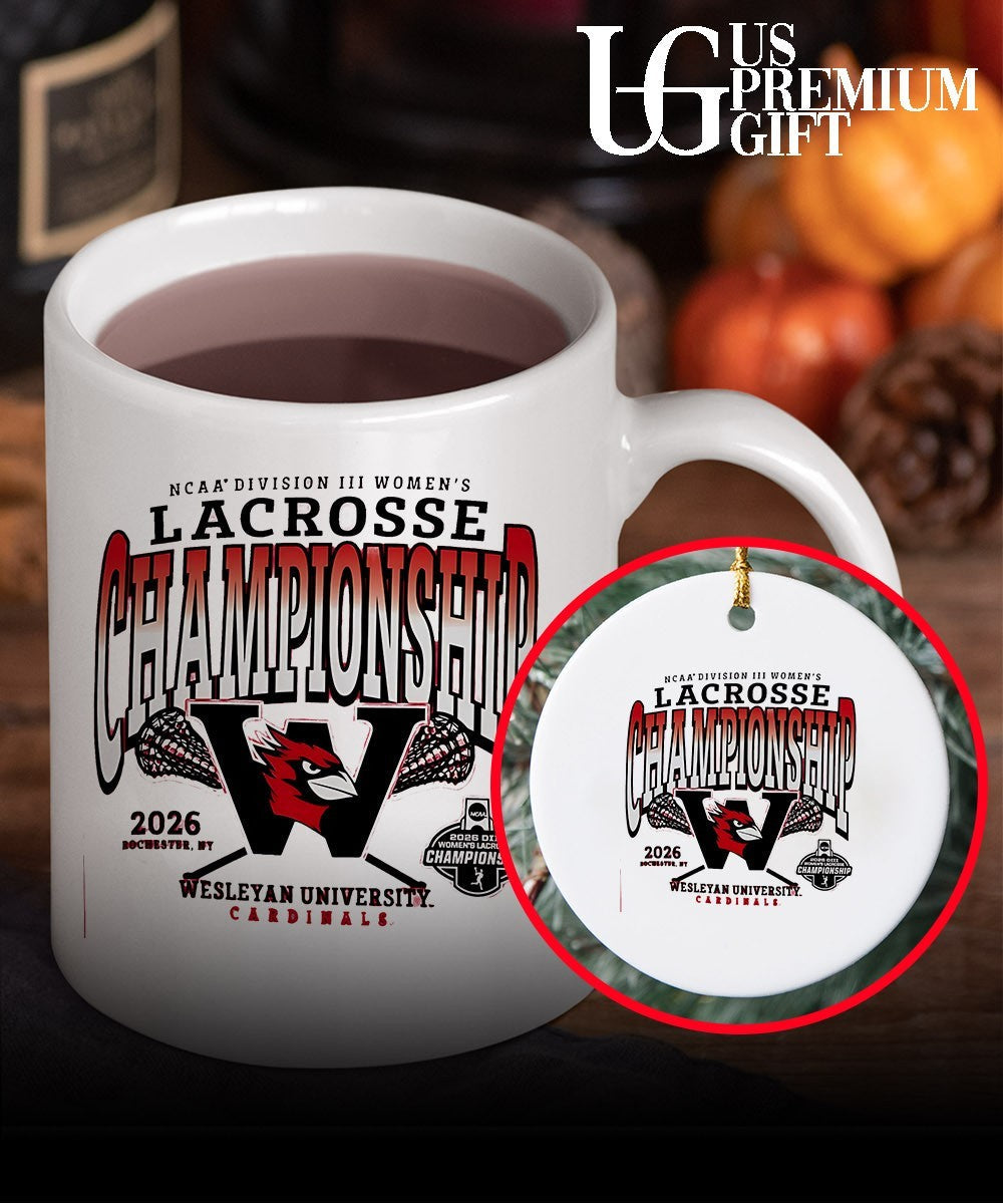 Wesleyan University Cardinals 2026 NCAA Division III Women’s Lacrosse Championship shirt