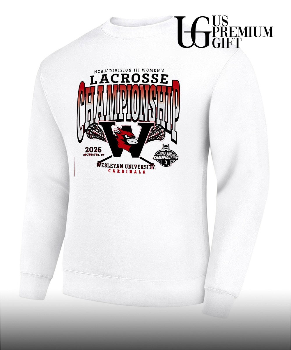 Wesleyan University Cardinals 2026 NCAA Division III Women’s Lacrosse Championship shirt
