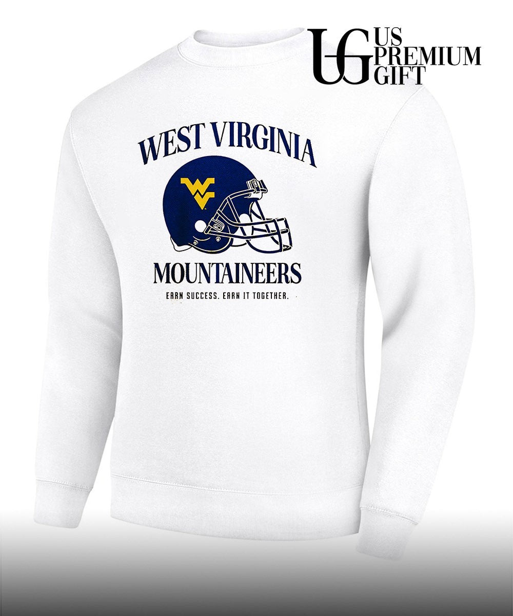 West Virginia Mountaineers Earn Success Earn It Together helmet shirt