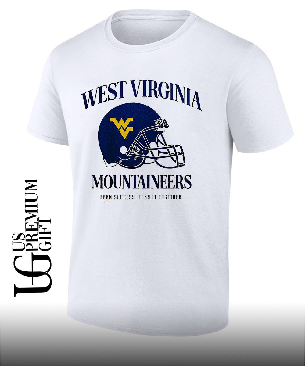 West Virginia Mountaineers Earn Success Earn It Together helmet shirt