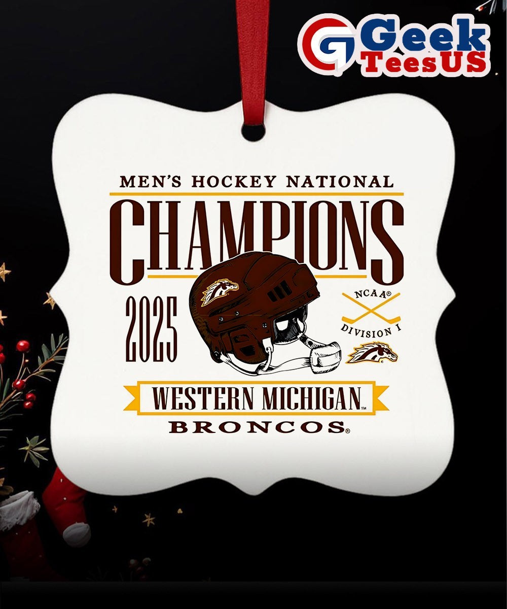 Western Michigan University Men’s Hockey 2025 National Champions helmet shirt