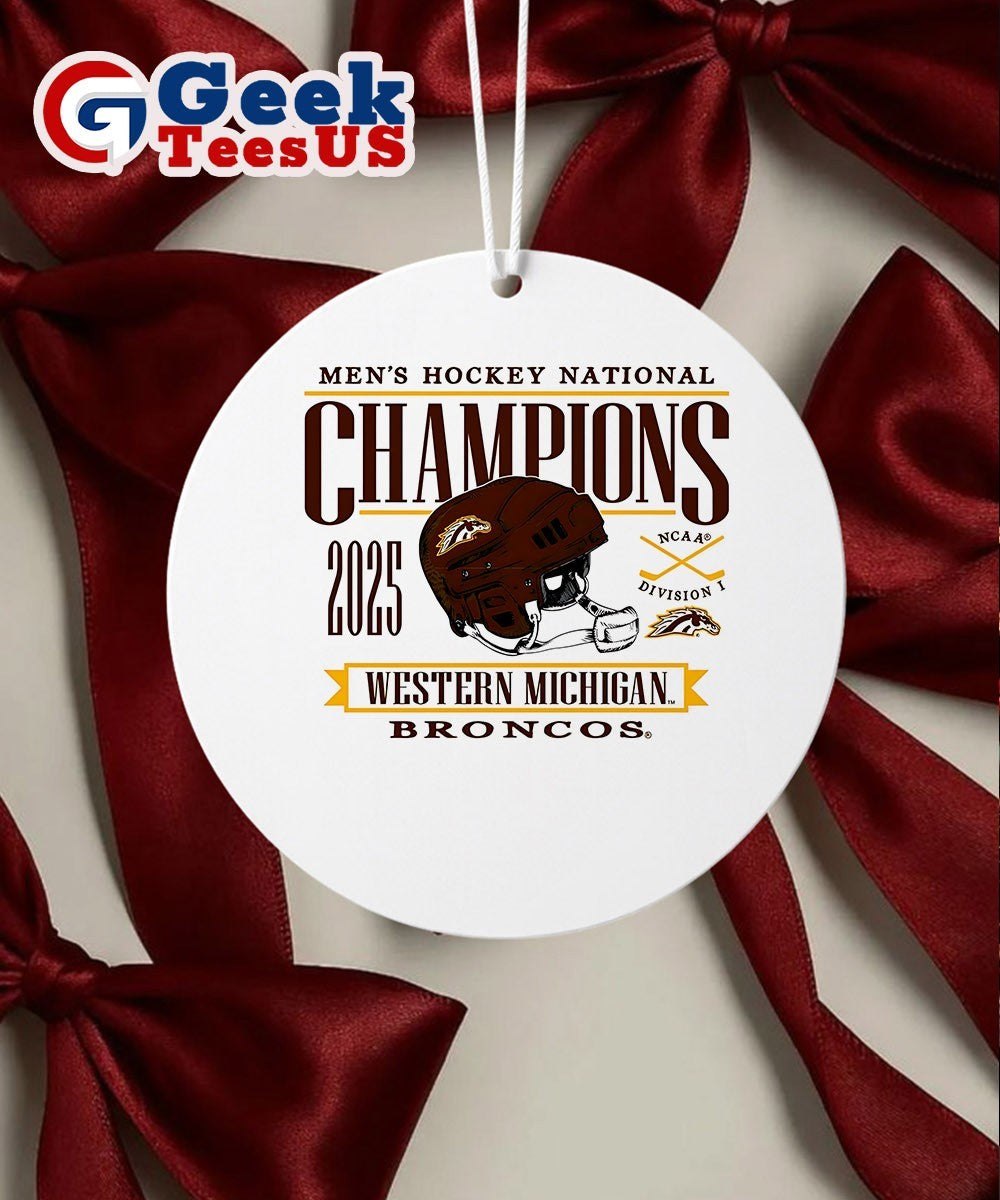 Western Michigan University Men’s Hockey 2025 National Champions helmet shirt