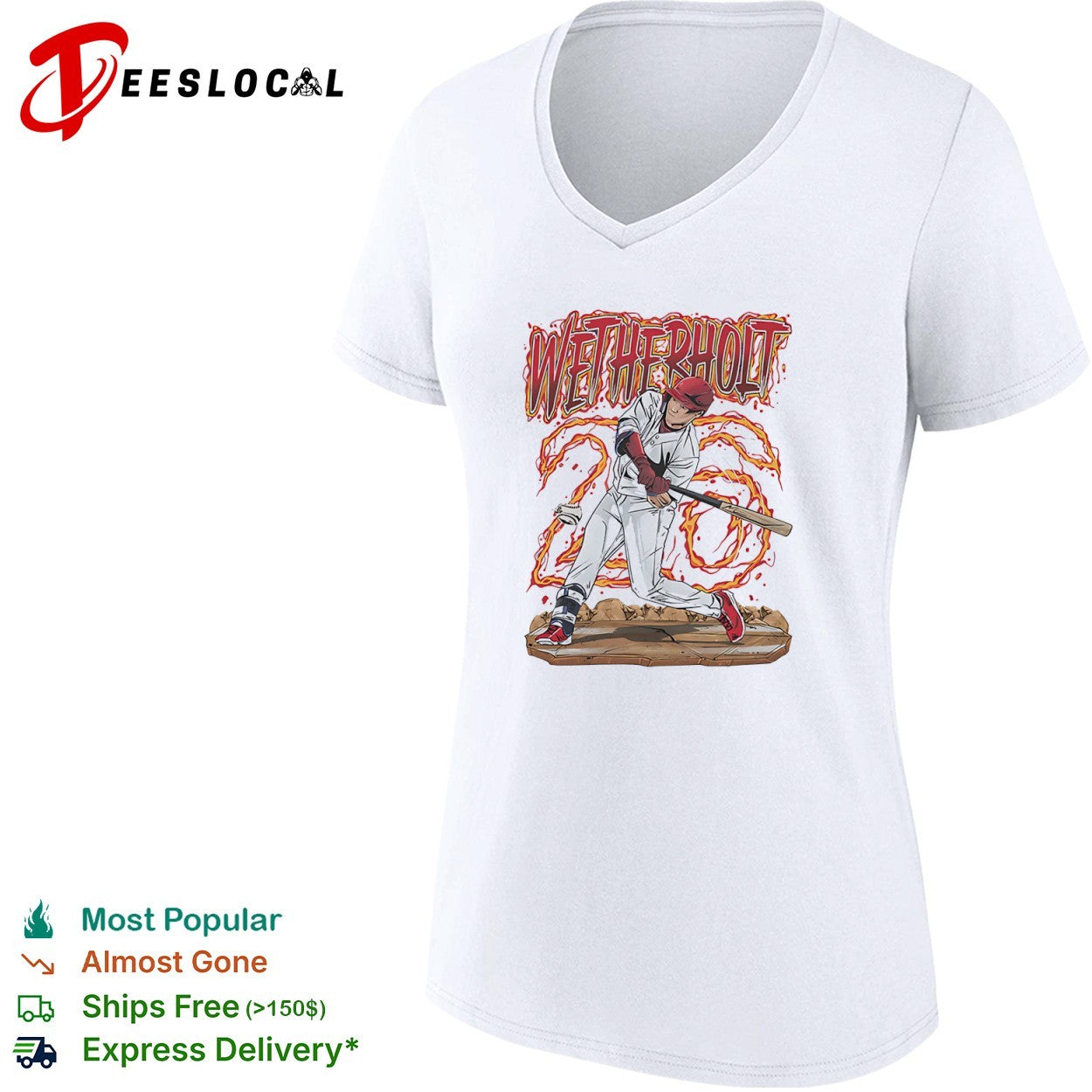Wetherholt Baseball Player batter sports shirt