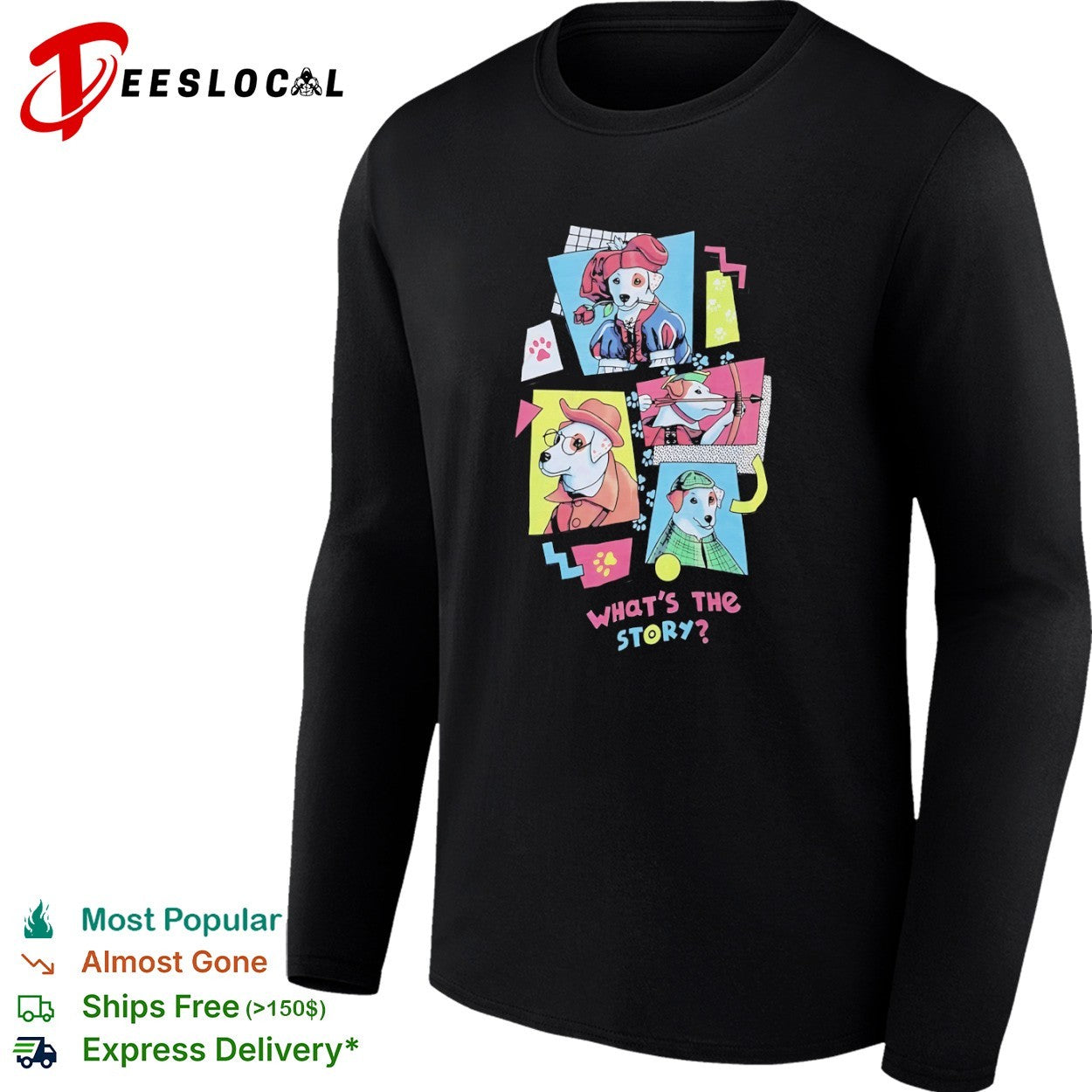 What’s the Story Retro Dog detective shirt