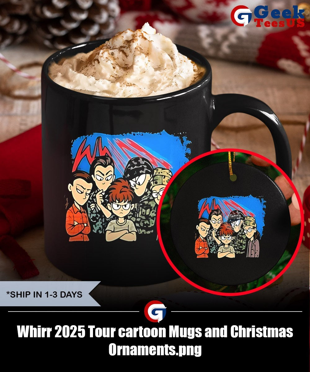 Whirr 2025 Tour cartoon shirt