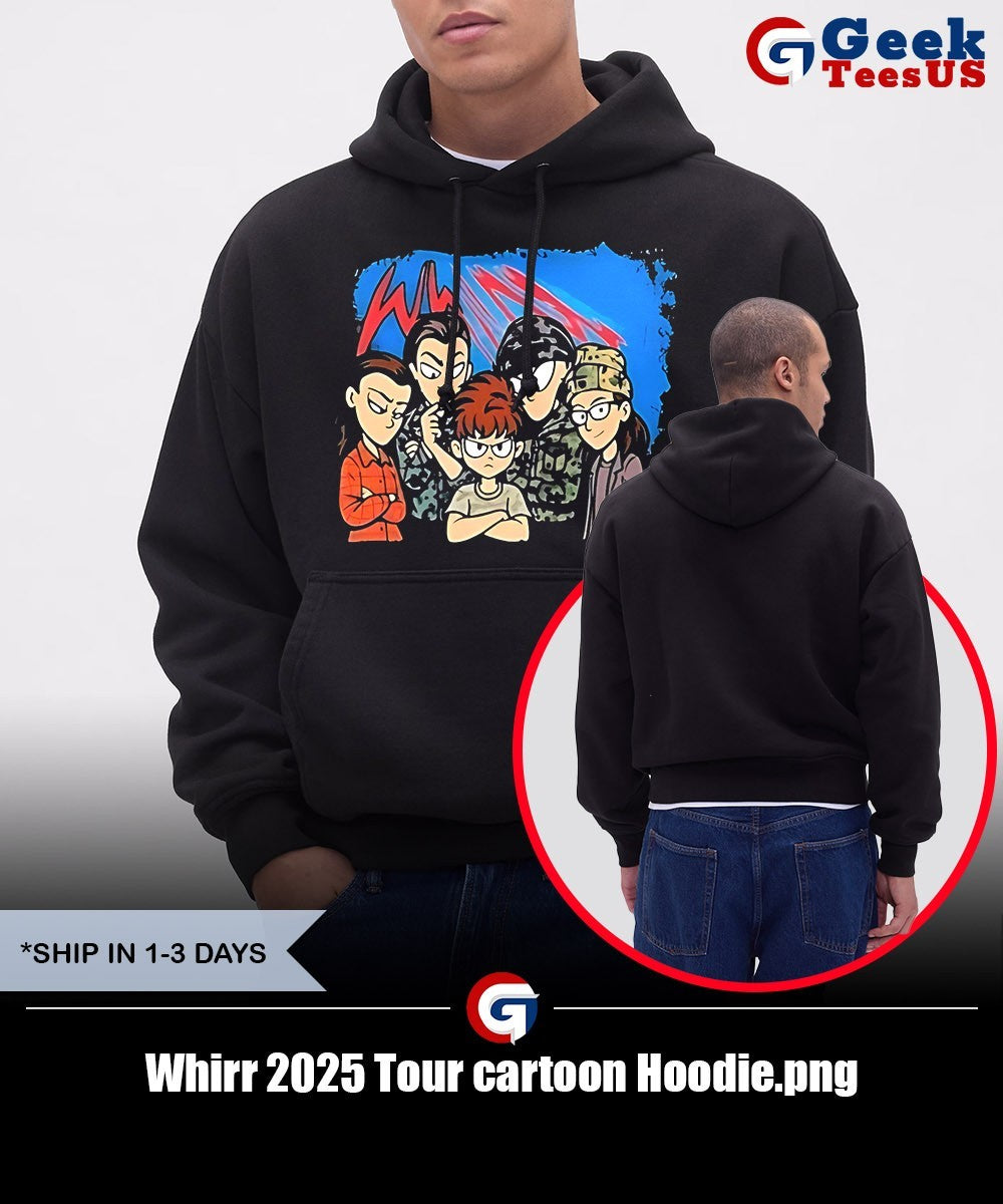Whirr 2025 Tour cartoon shirt