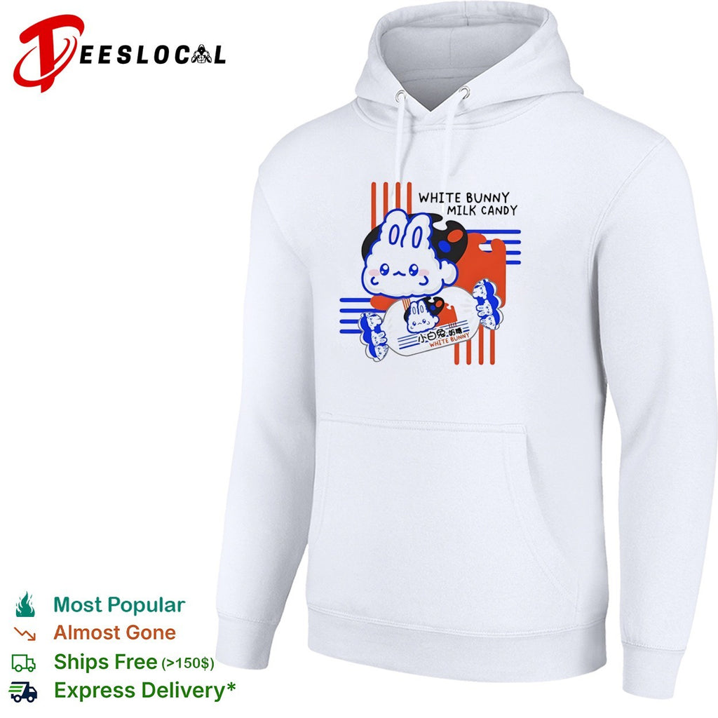 White Bunny Milk Candy Cute Rabbit Asian Snacks shirt