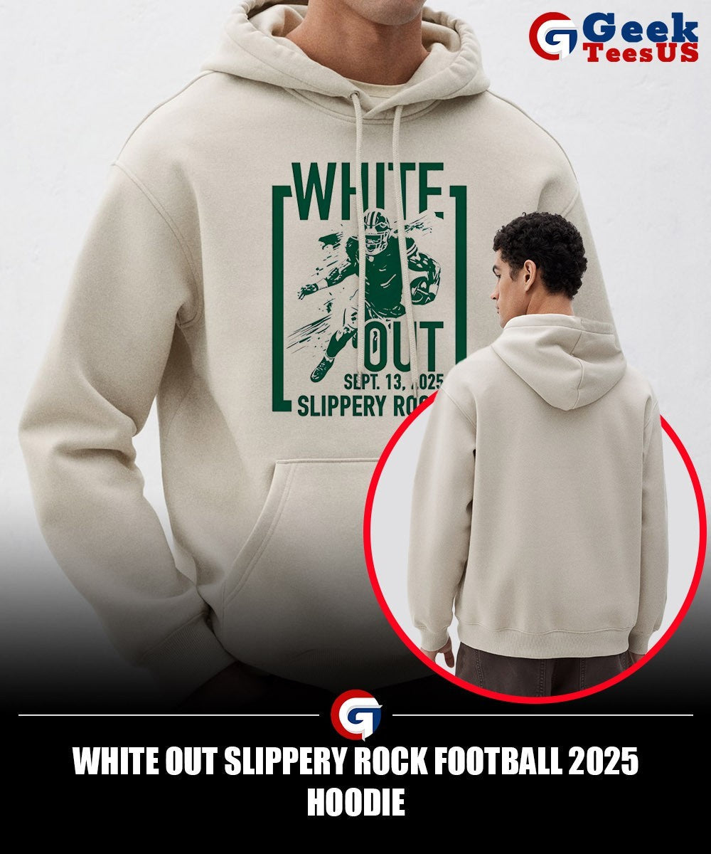White out Slippery Rock football 2025 shirt
