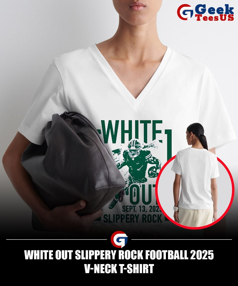 White out Slippery Rock football 2025 shirt